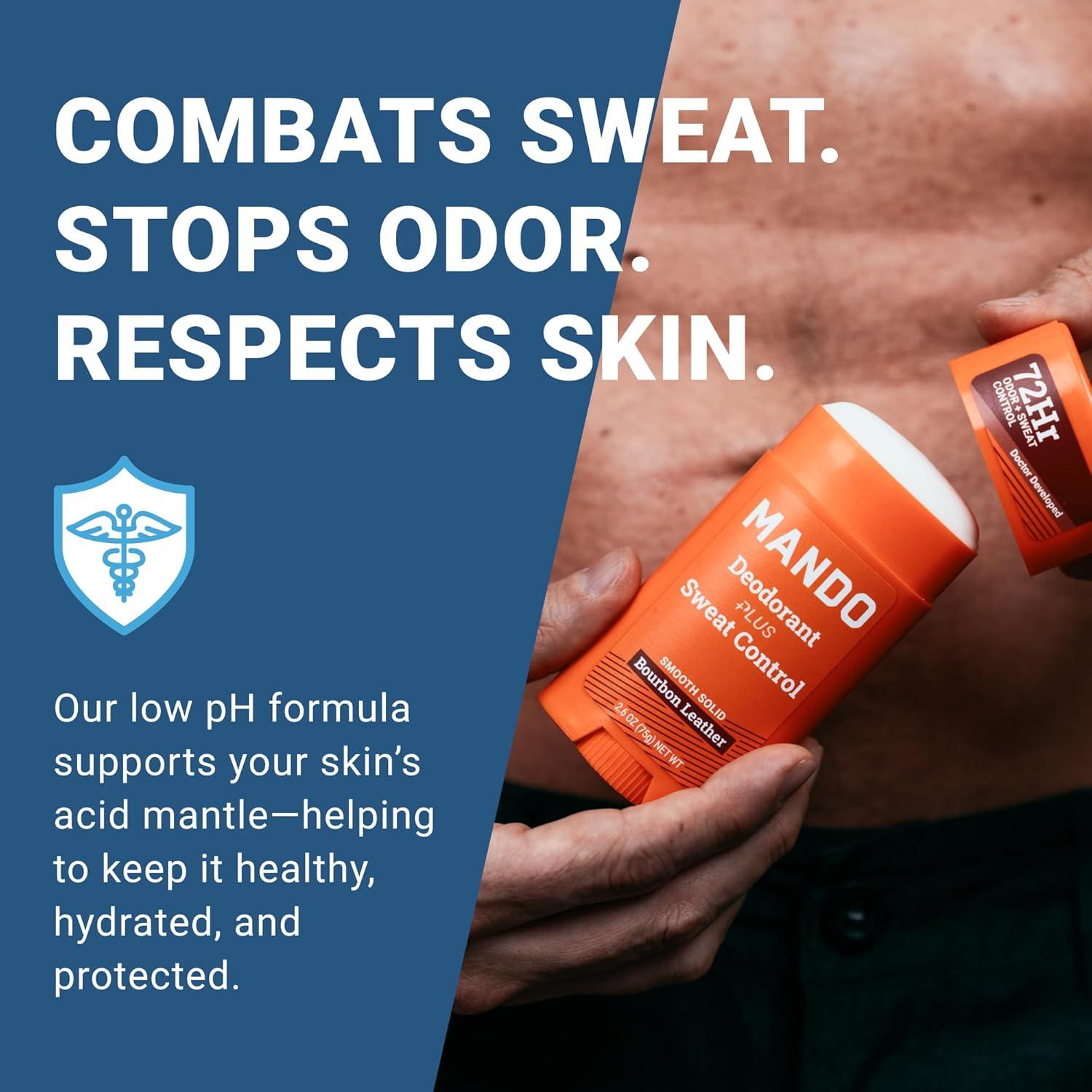 Desodorante Antitranspirante Mando 74.9 g Cuero Bourbon Paquete 2
