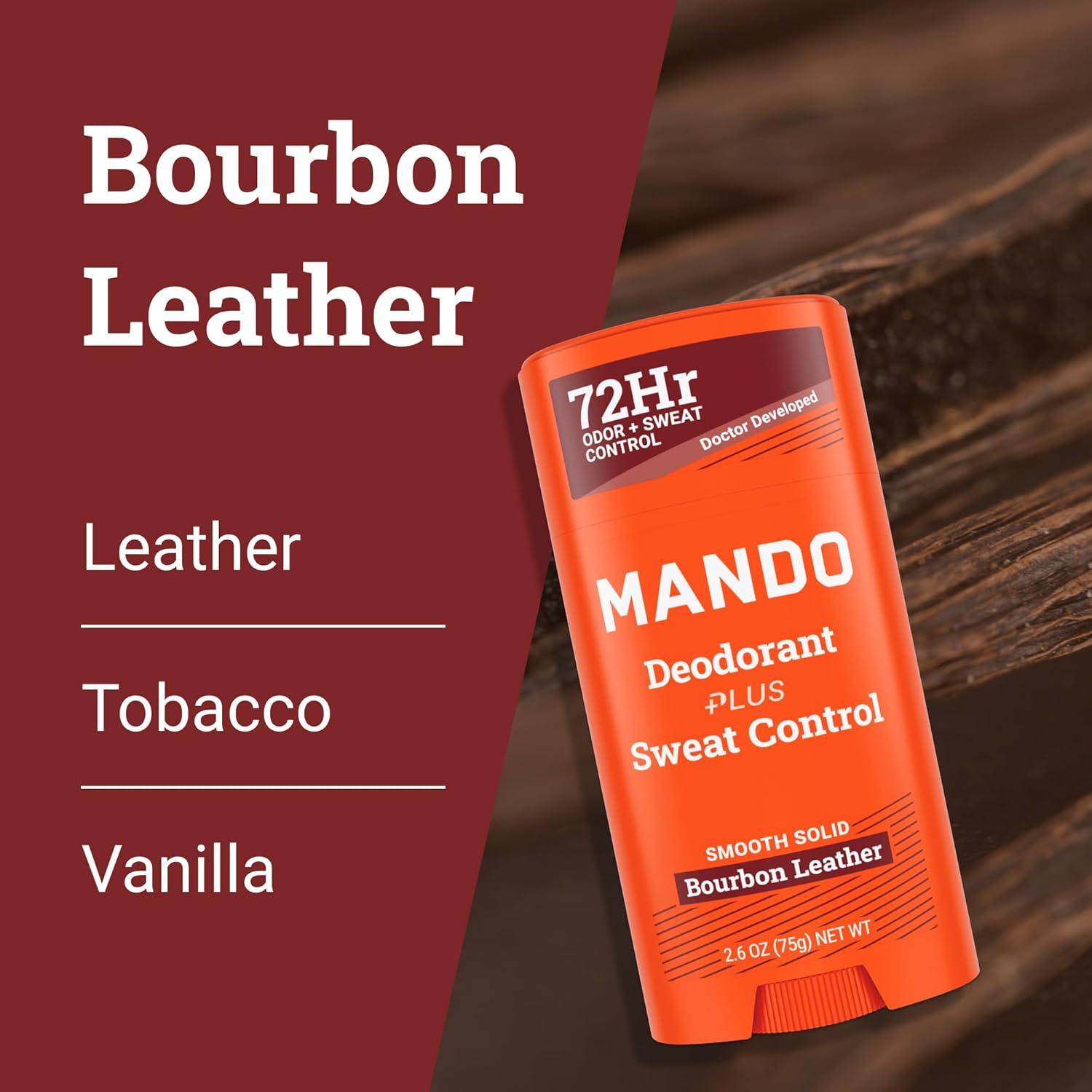 Desodorante Antitranspirante Mando 74.9 g Cuero Bourbon Paquete 2