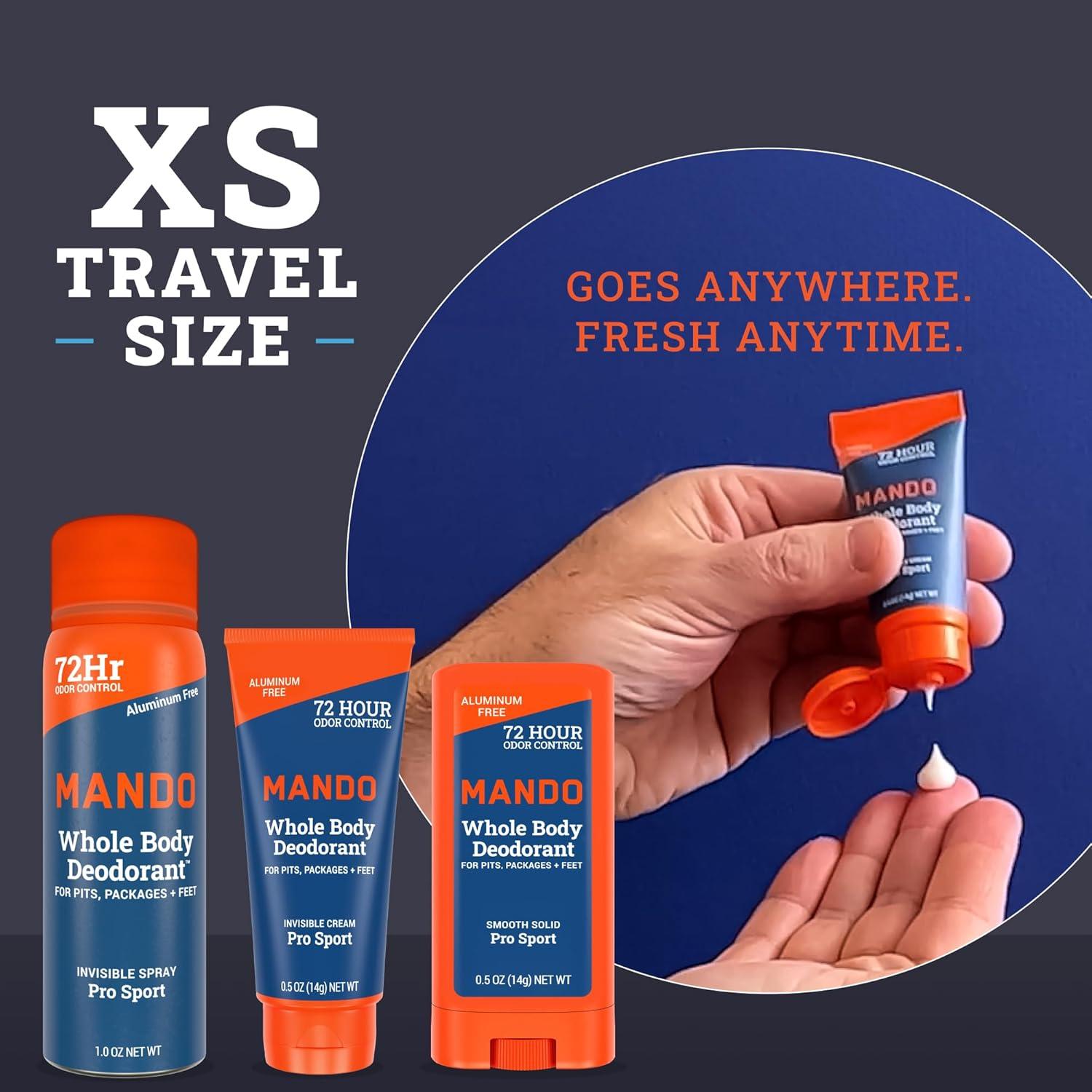 Desodorante Corporal Mando Mini Trio - 72HR Control Olor Pro Sport
