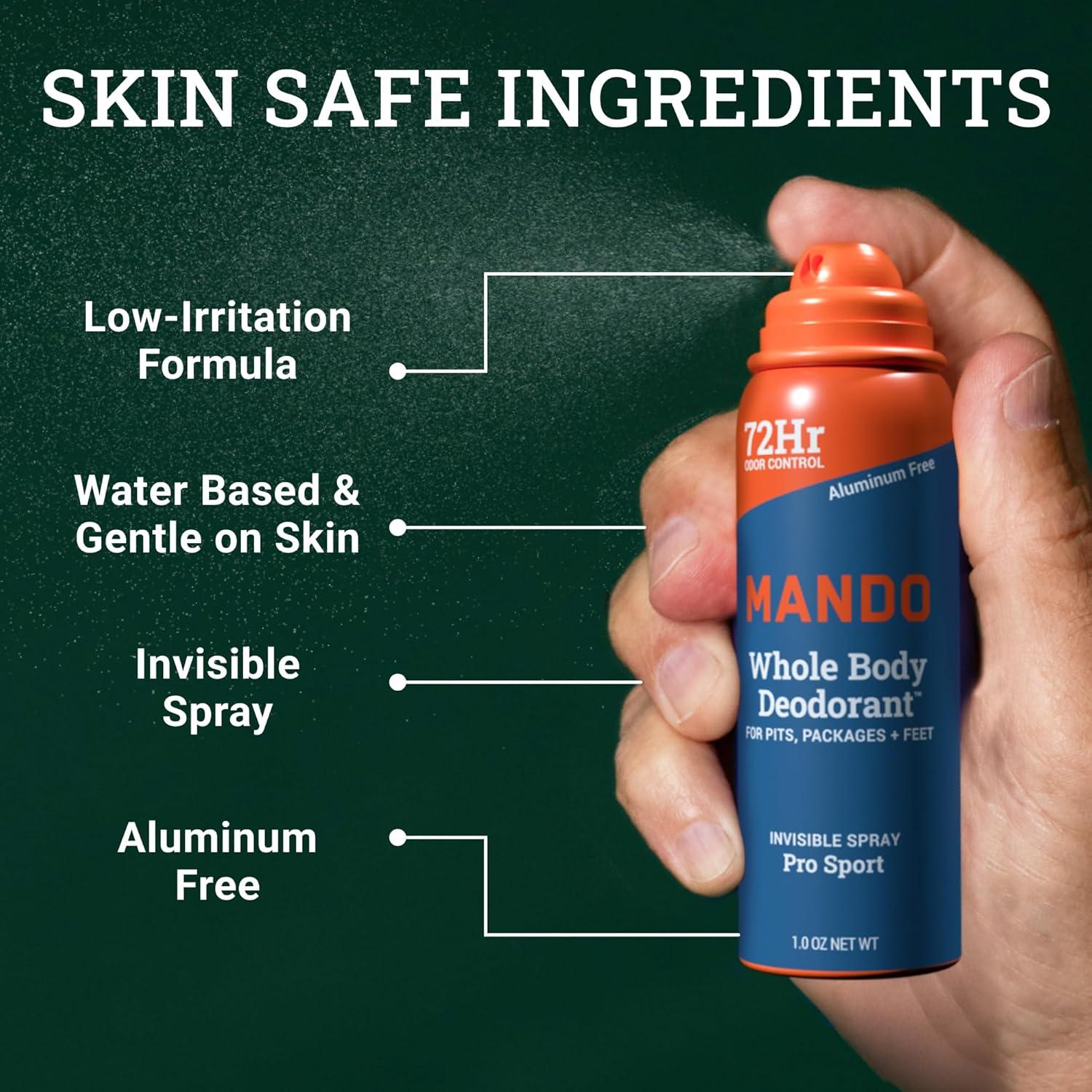 Desodorante Corporal Mando Mini Trio - 72HR Control Olor Pro Sport