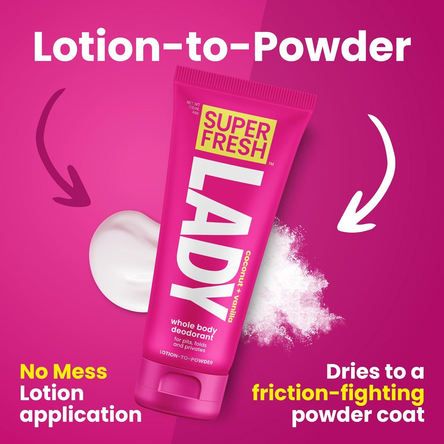 Desodorante en Polvo Corporal Super Fresh 113g Coco Vainilla