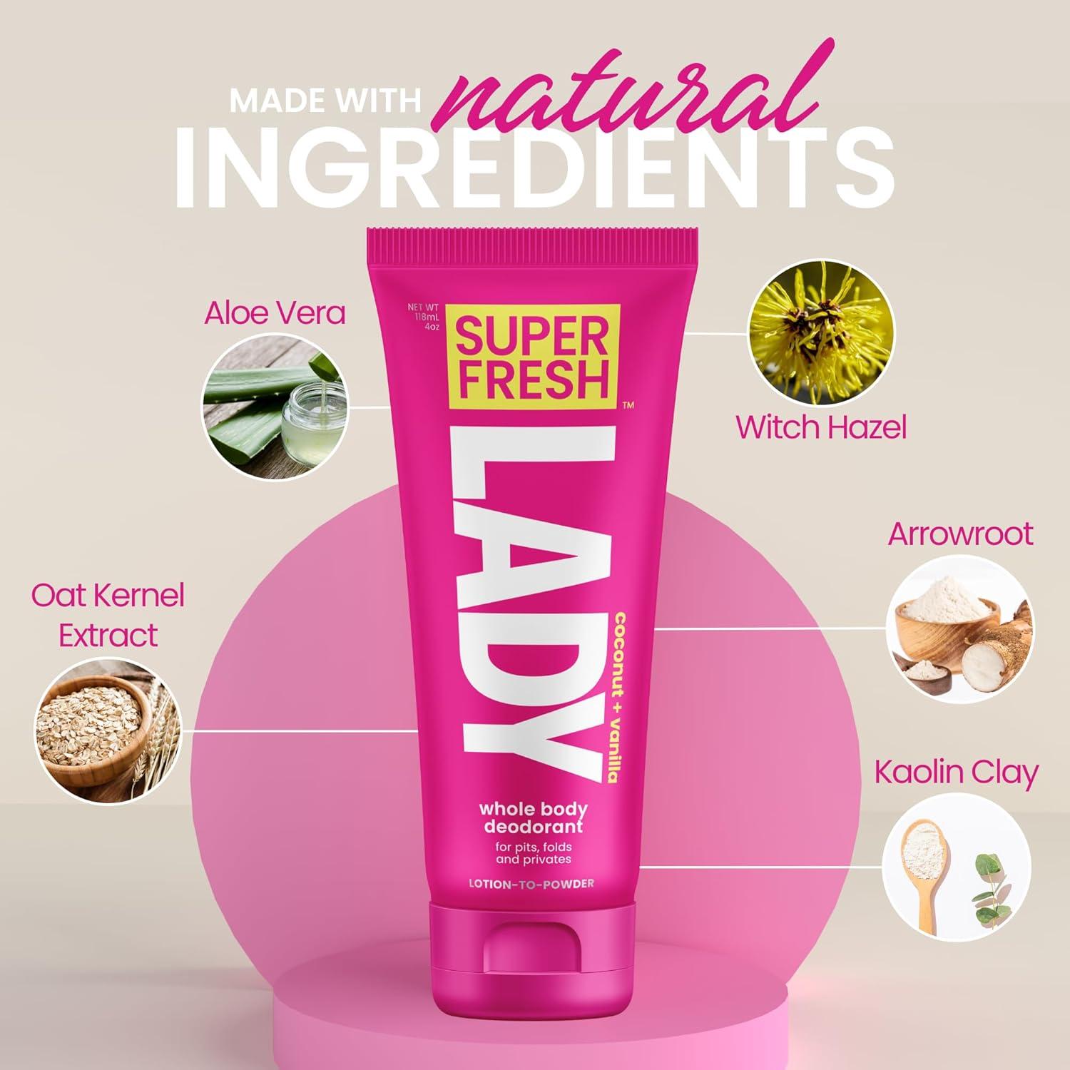 Desodorante en Polvo Corporal Super Fresh 113g Coco Vainilla