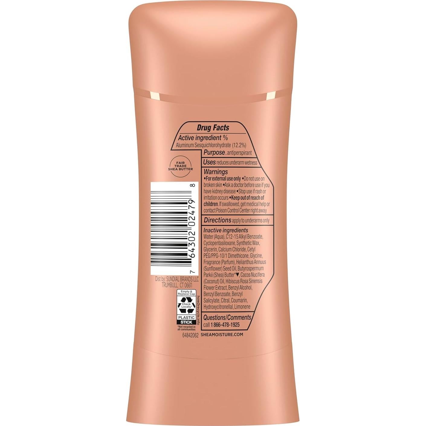 Antitranspirante Desodorante SheaMoisture Coco & Hibisco 73.71 g