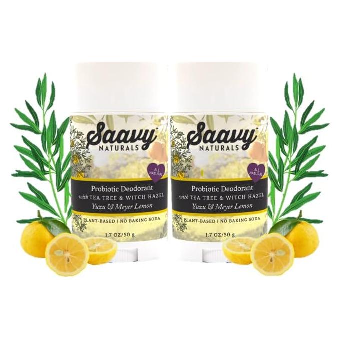 Desodorante Probiotico Saavy Naturals Yuzu 48.2 g Sin Aluminio