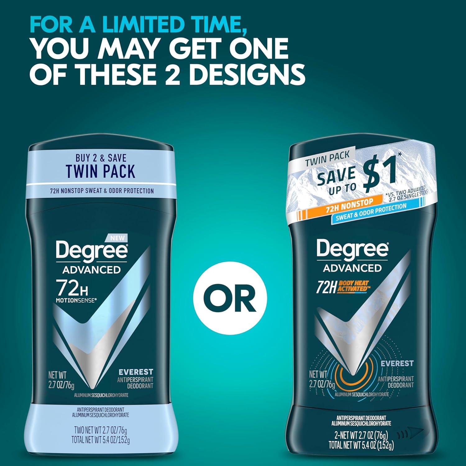 Desodorante Antiperspirante Degree Men Everest 76.54 g - 2 Piezas