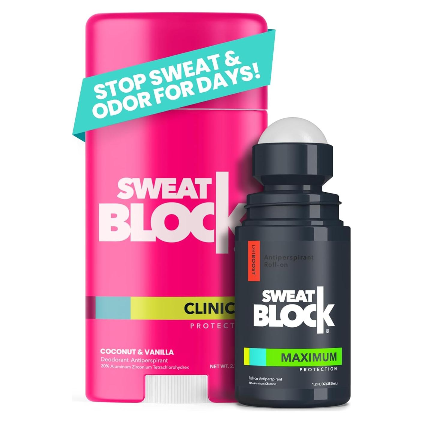 Sistema Antitranspirante SweatBlock | Roll-On 35.4 ml + Barra 76.5 g