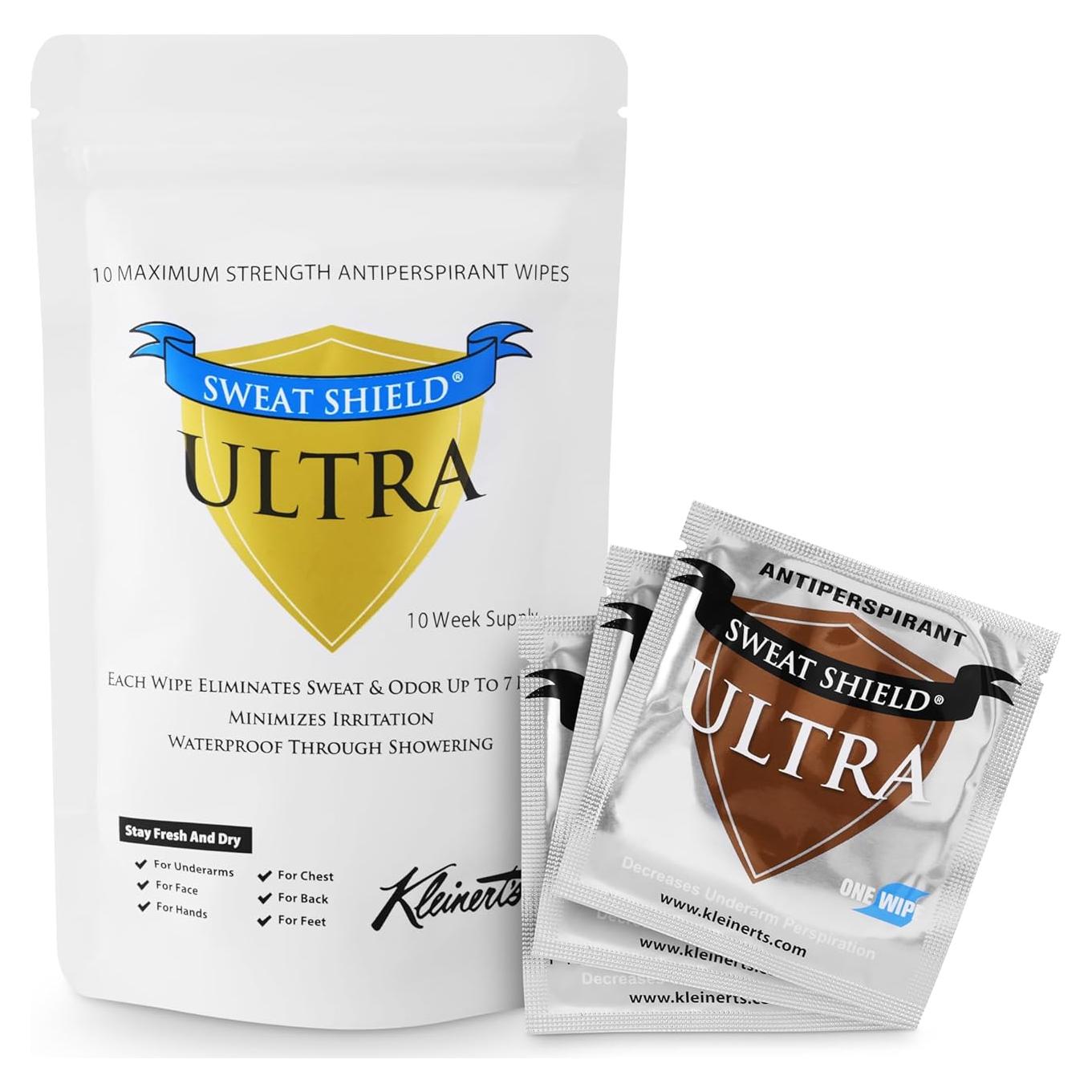 Toallitas Antitranspirantes Kleinert's Sweat Shield - 10 Unidades