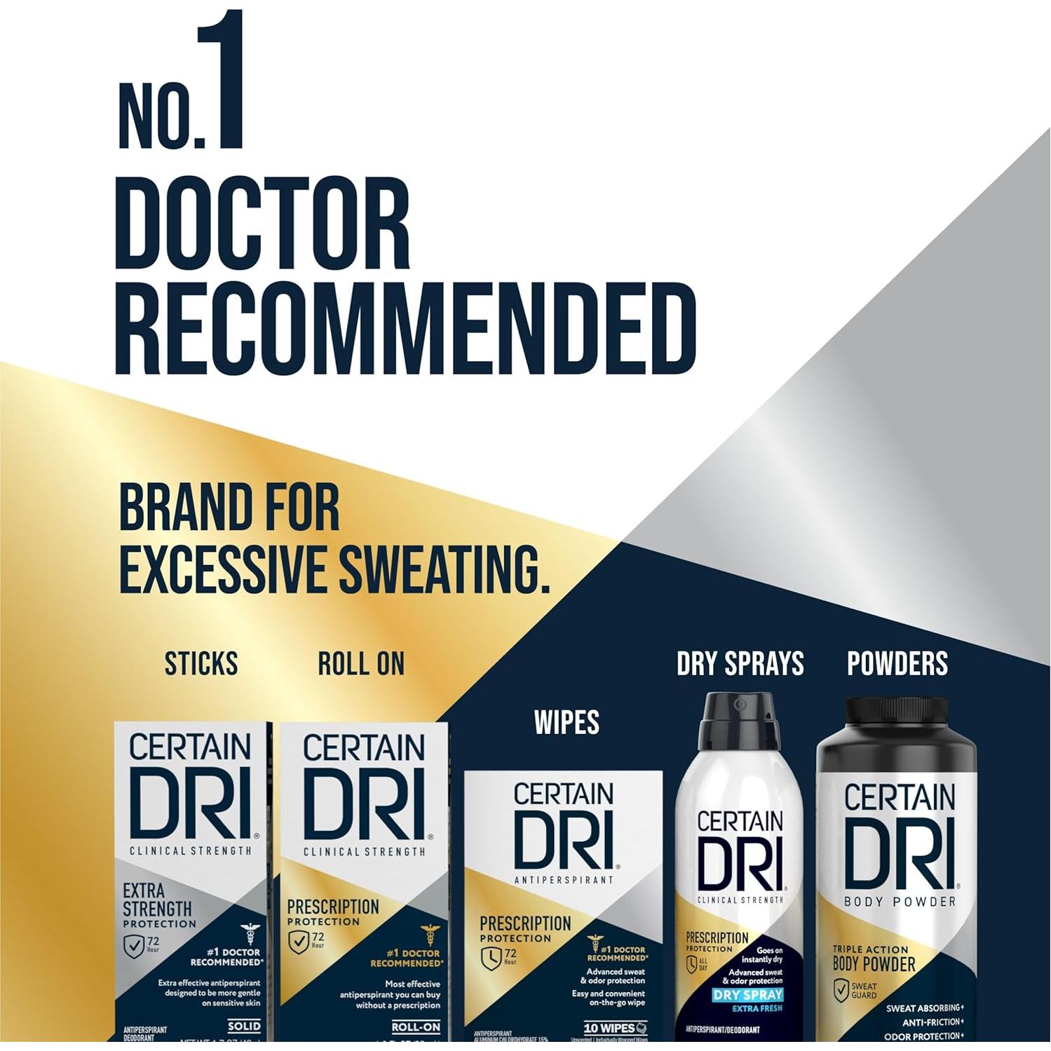 Antitranspirante Clínico Certain Dri Spray Seco 119 g - 72 Horas