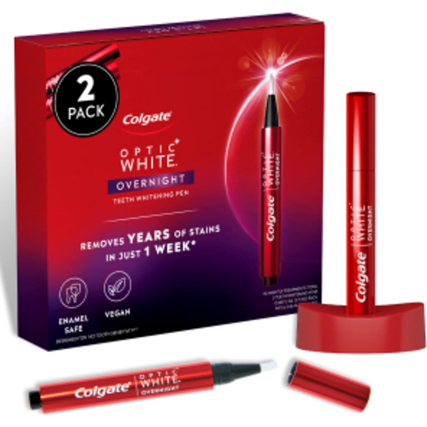 Bolígrafo Blanqueador de Dientes Colgate Optic White 2 Unidades