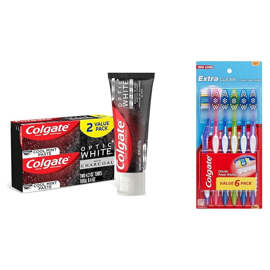 Pasta de Dientes Blanqueadora Colgate Optic White 119g + Cepillo Suave