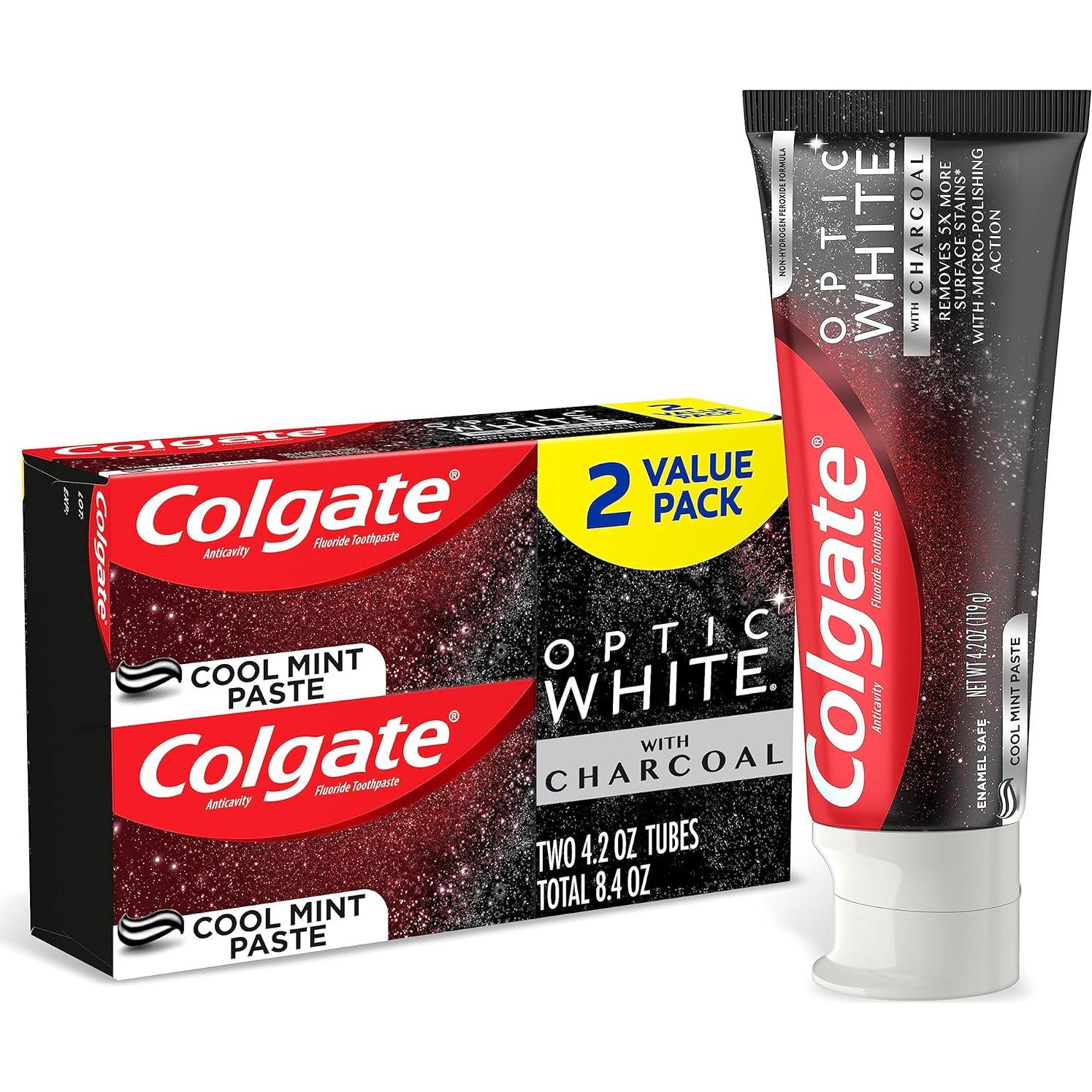Pasta de Dientes Blanqueadora Colgate Optic White 119g + Cepillo Suave