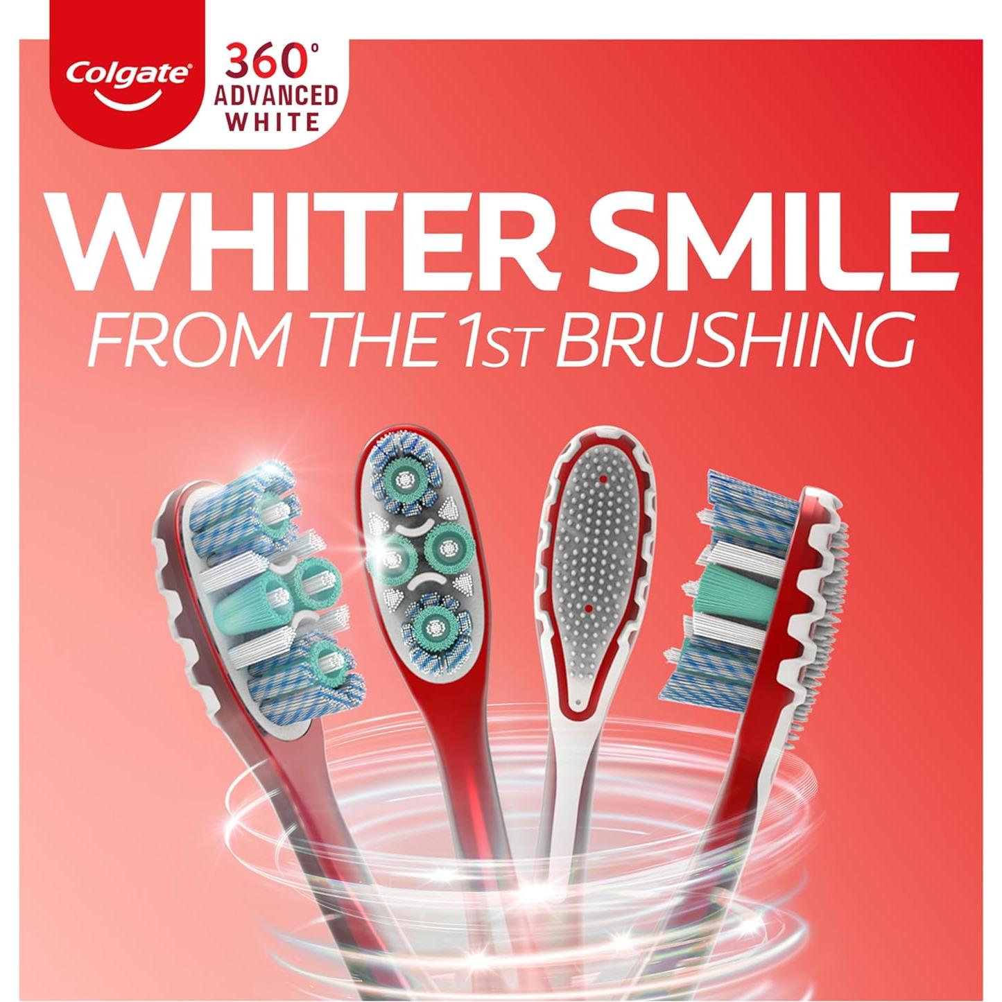 Cepillo de dientes Colgate 360 Optic White + Pasta Max Fresh 4x180g
