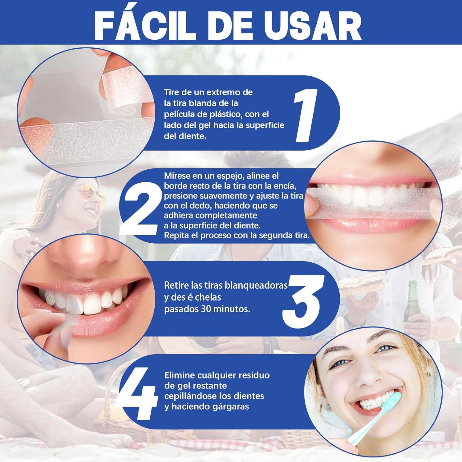 Tiras Blanqueadoras AURANY 5D para Dientes Sensibles - 14 Pares