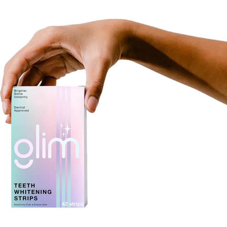 Tiras Blanqueadoras de Dientes Glim - 42 Tiras (21 Tratamientos) Veganas