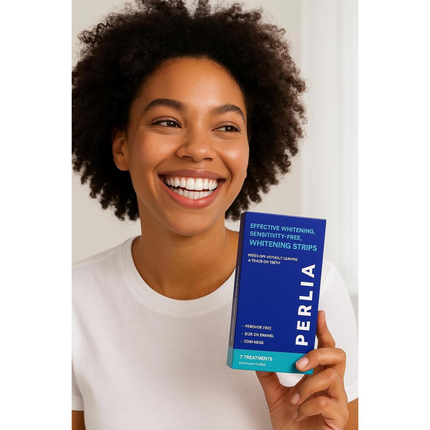 Tiras Blanqueadoras Perlia Sin Peróxido - 14 Tiras (7 Tratamientos)