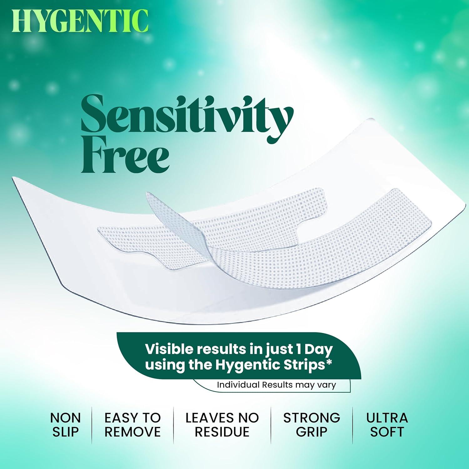 Tiras Blanqueadoras de Dientes HYGENTIC 42 Rayas 21 Tratamientos