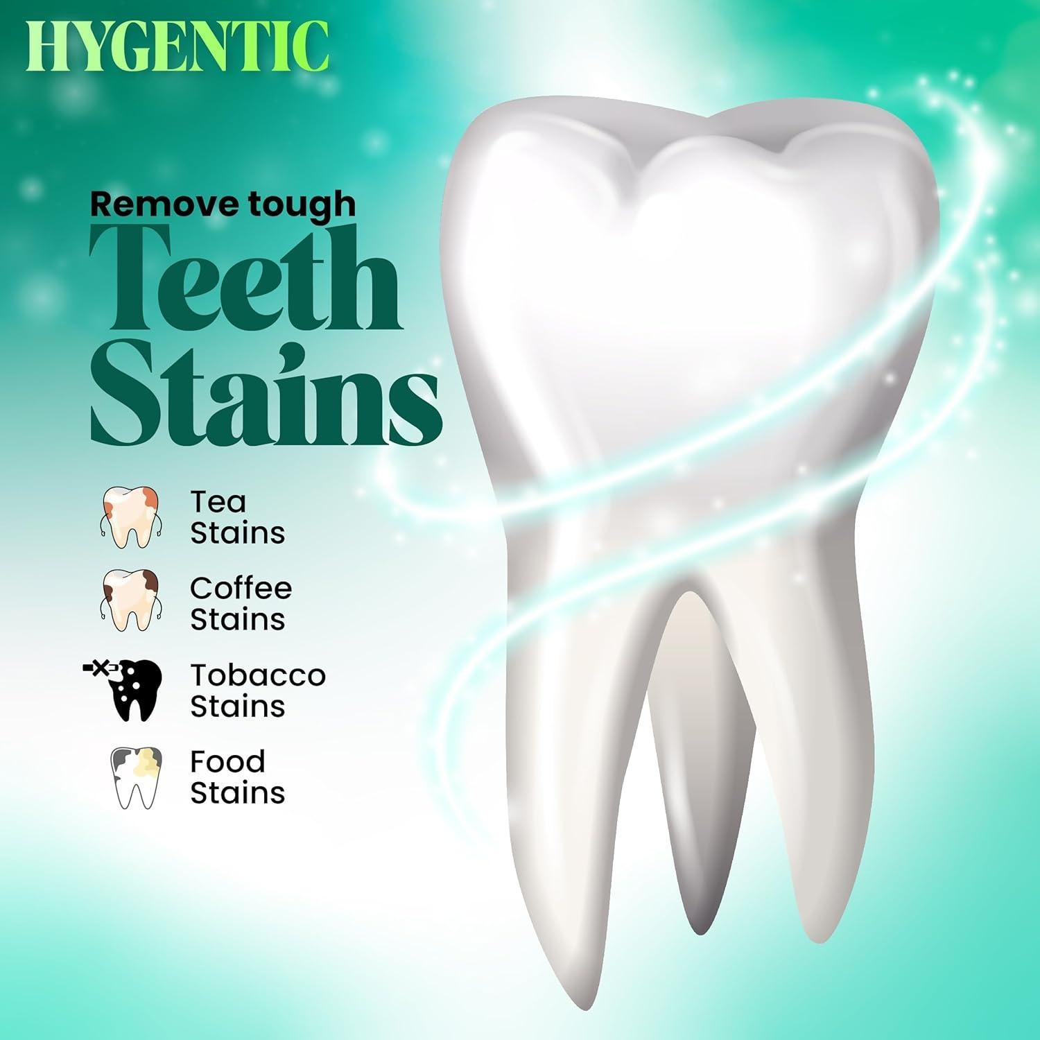 Tiras Blanqueadoras de Dientes HYGENTIC 42 Rayas 21 Tratamientos