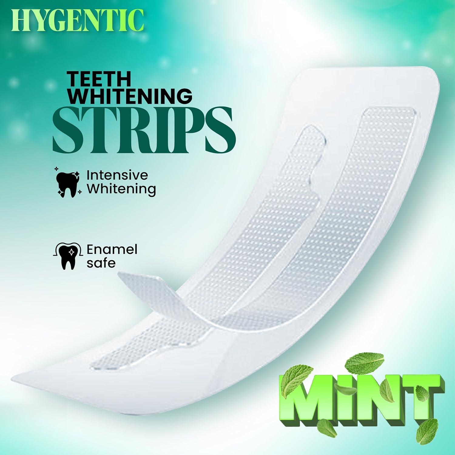 Tiras Blanqueadoras de Dientes HYGENTIC 42 Rayas 21 Tratamientos