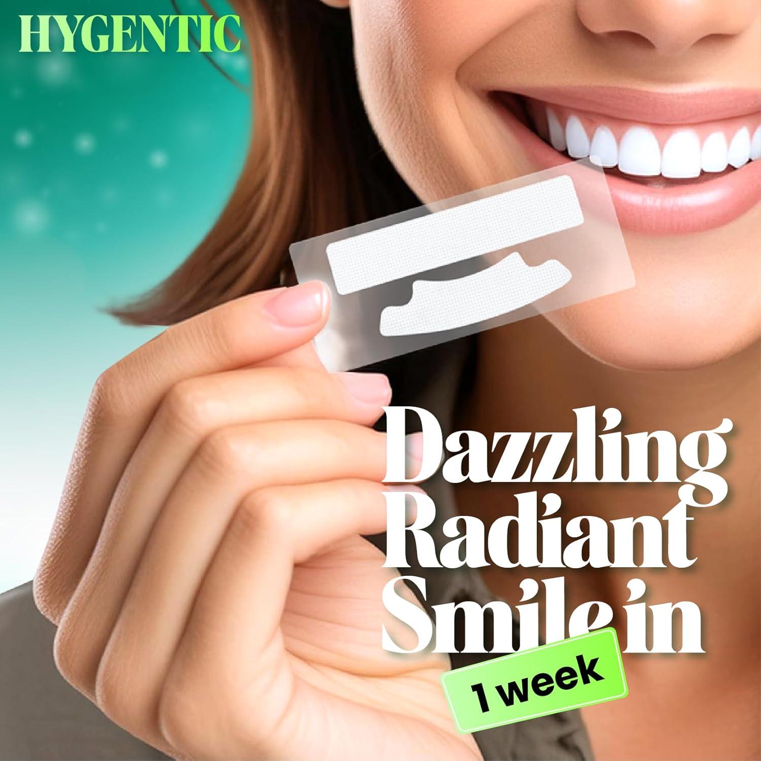 Tiras Blanqueadoras de Dientes HYGENTIC 42 Rayas 21 Tratamientos
