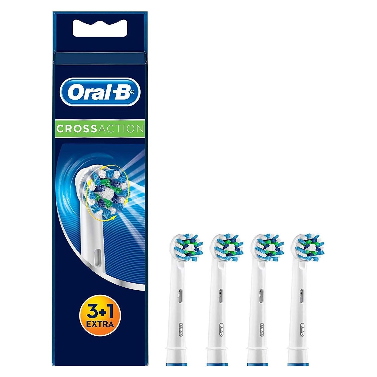 Cabezas de repuesto para cepillo eléctrico Oral B Cross Action x4