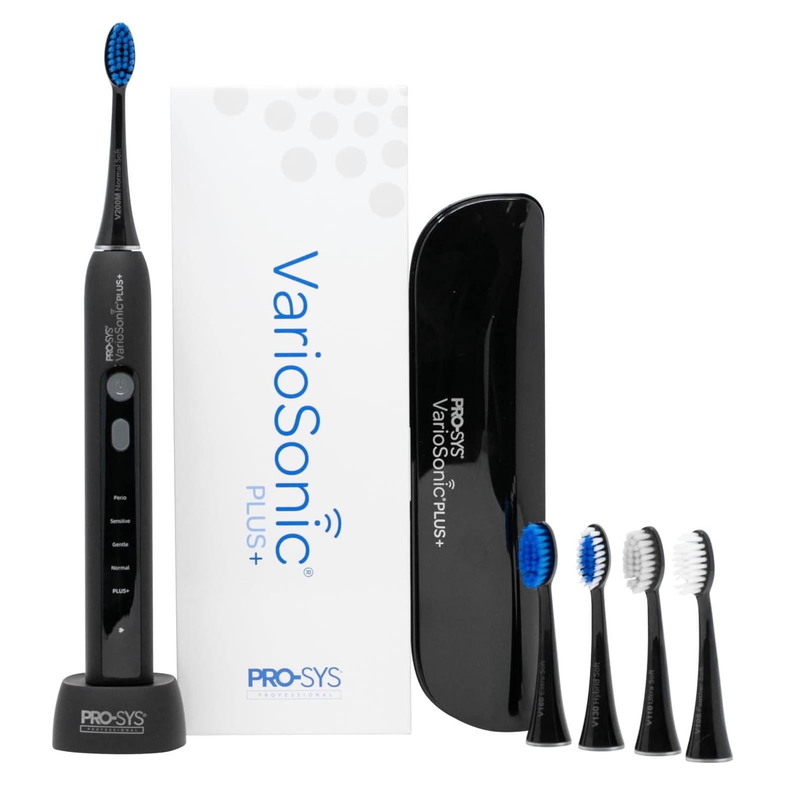 Cepillo de Dientes Eléctrico PRO-SYS VarioSonic Plus, Negro