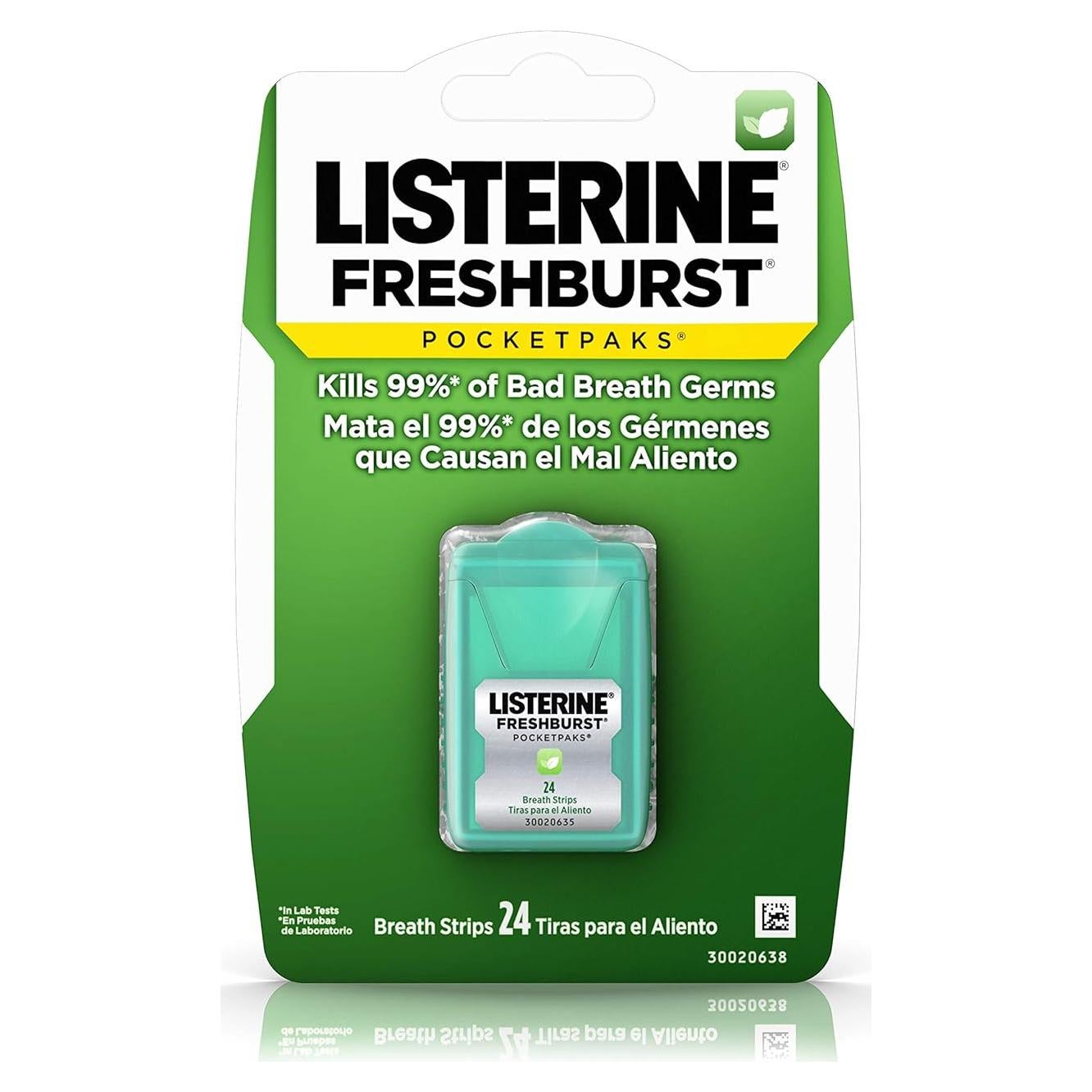 Tiras Refrescantes de Aliento Listerine Freshburst 24 Unidades