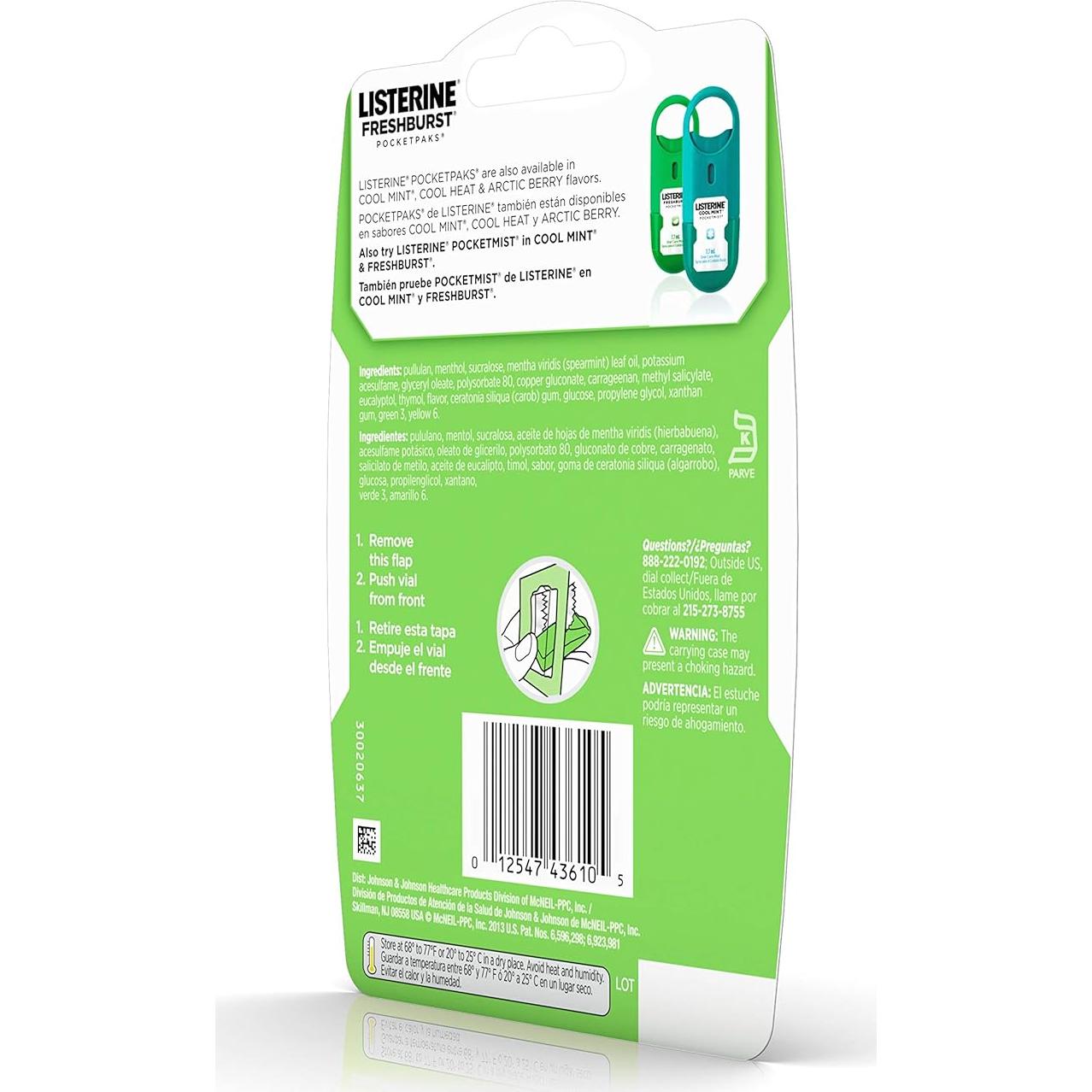 Tiras Refrescantes de Aliento Listerine Freshburst 24 Unidades