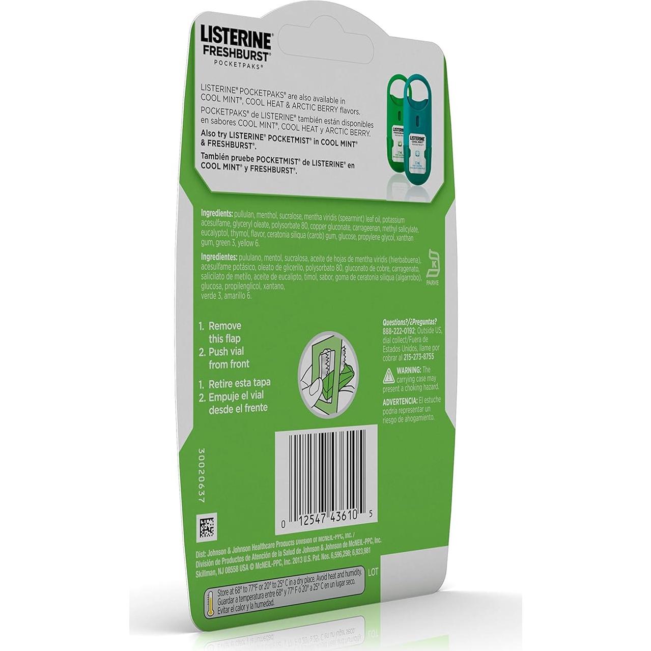 Tiras Refrescantes de Aliento Listerine Freshburst 24 Unidades