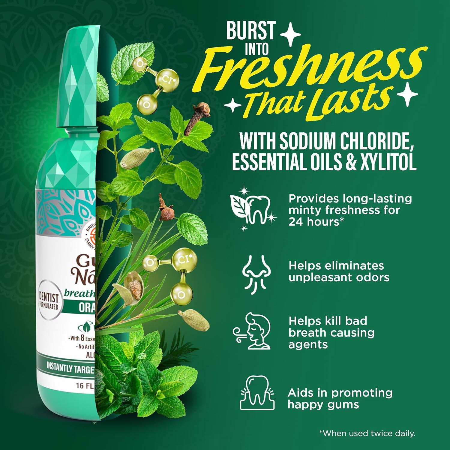 Enjuague Bucal GuruNanda Menta Silvestre 2x16 oz Libre de Alcohol