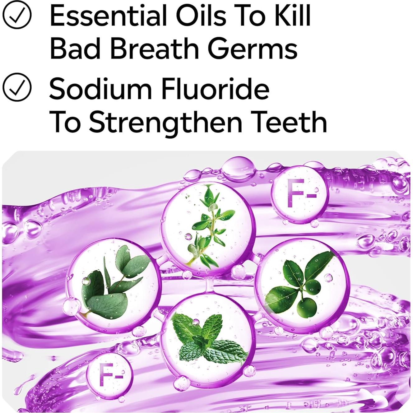 Listerine Cuidado Total Enjuague Bucal 6-en-1 Menta 2x1L