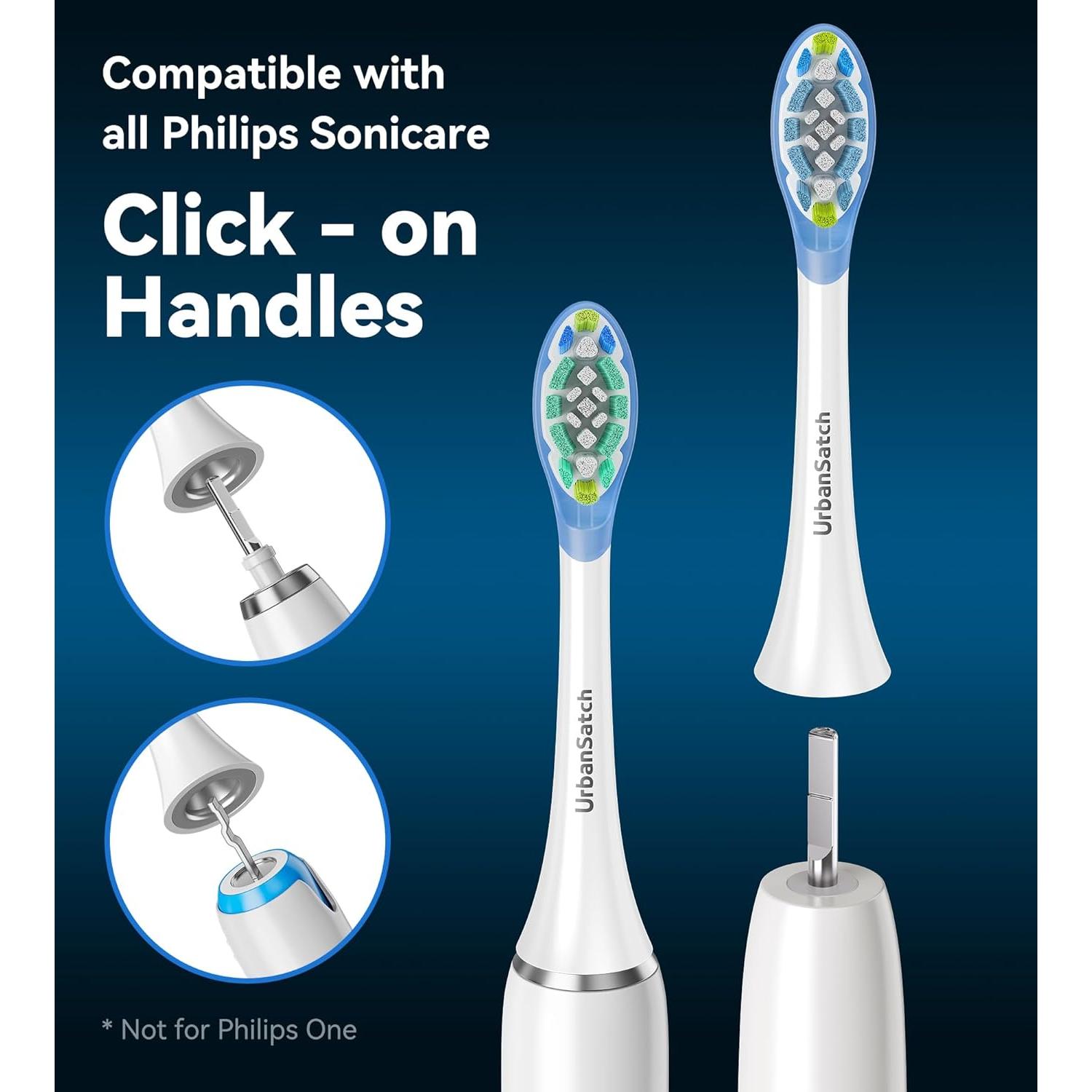 Paquete de 8 cabezales UrbanSatch para Sonicare - Cerdas suaves