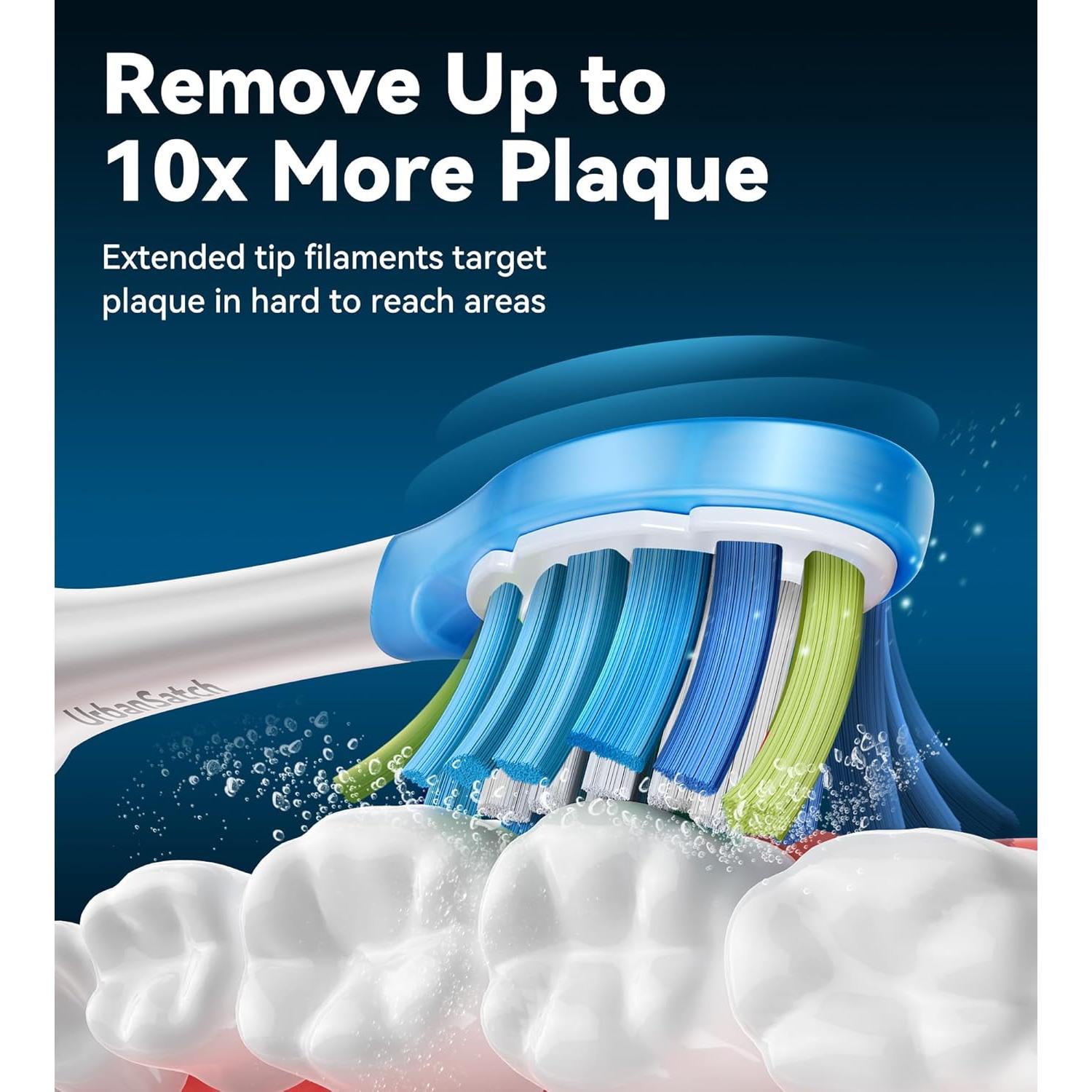 Paquete de 8 cabezales UrbanSatch para Sonicare - Cerdas suaves