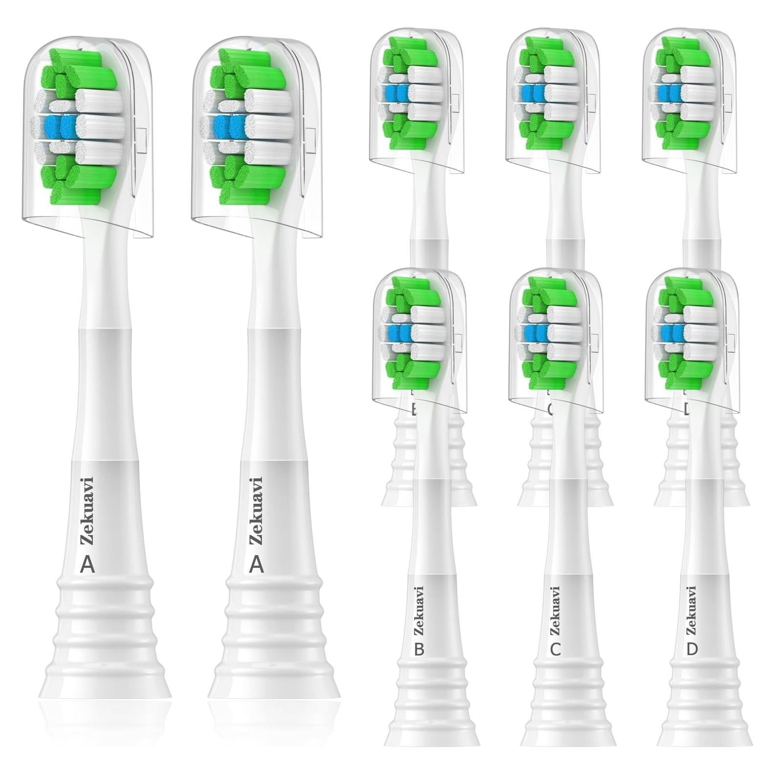 Cabezas de cepillo de dientes Zekuavi para AquaSonic - 8 unidades