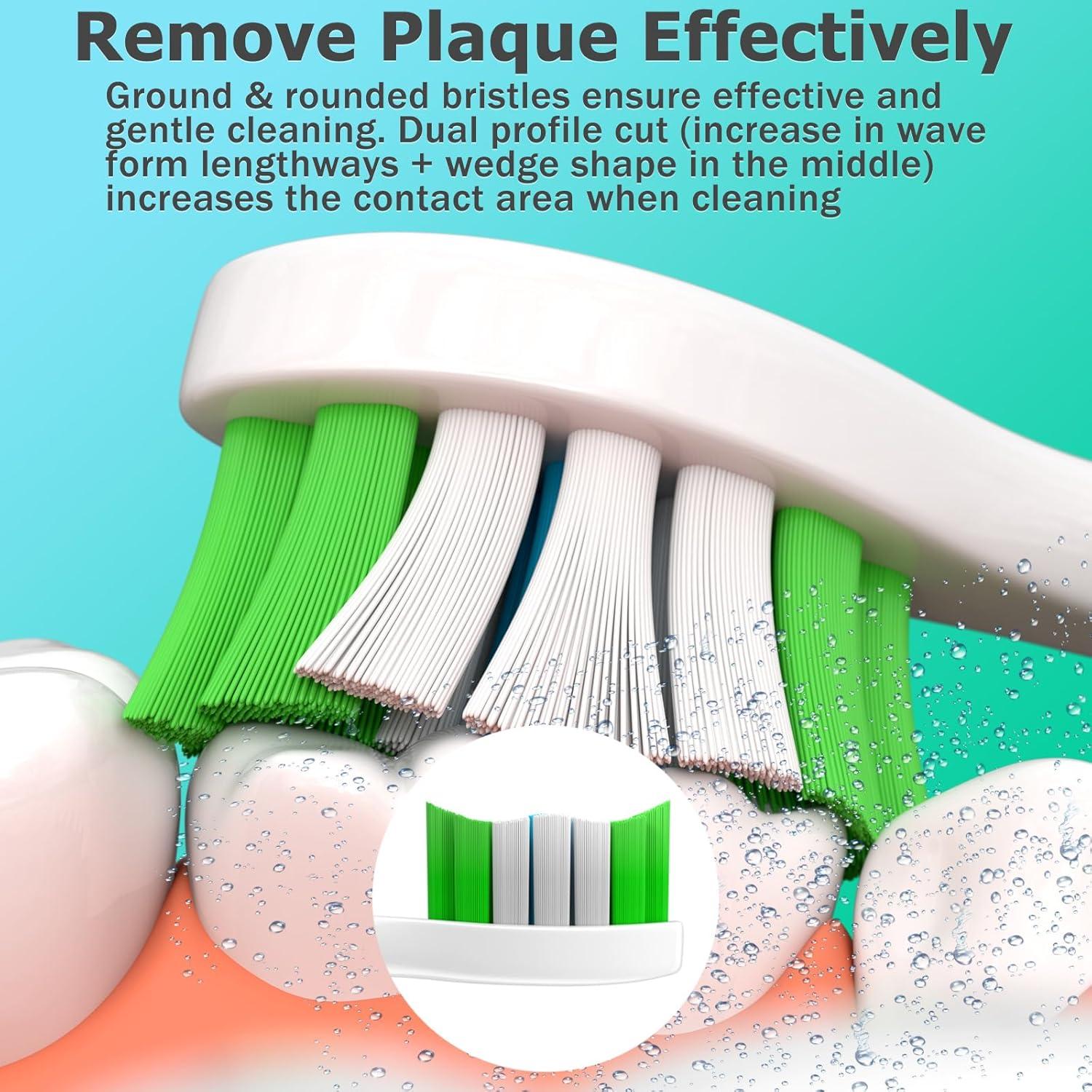 Cabezas de cepillo de dientes Zekuavi para AquaSonic - 8 unidades