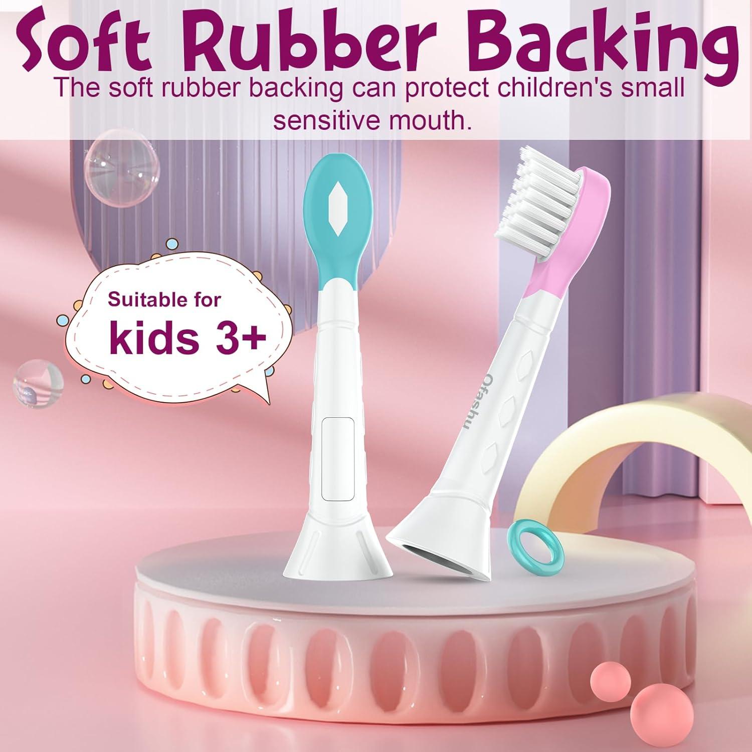 Cabezas de cepillo de dientes eléctricos Ofashu HX6044 para niños