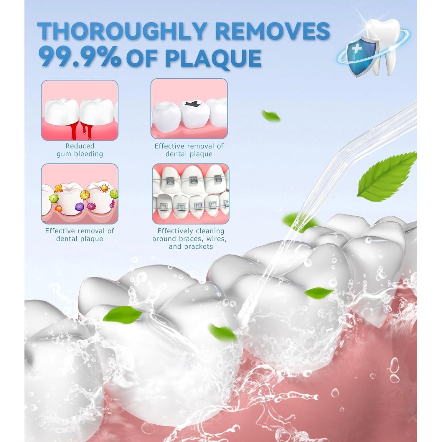 Irrigador Dental Eléctrico HEYAXA 1000ML 10 Presiones Ajustables