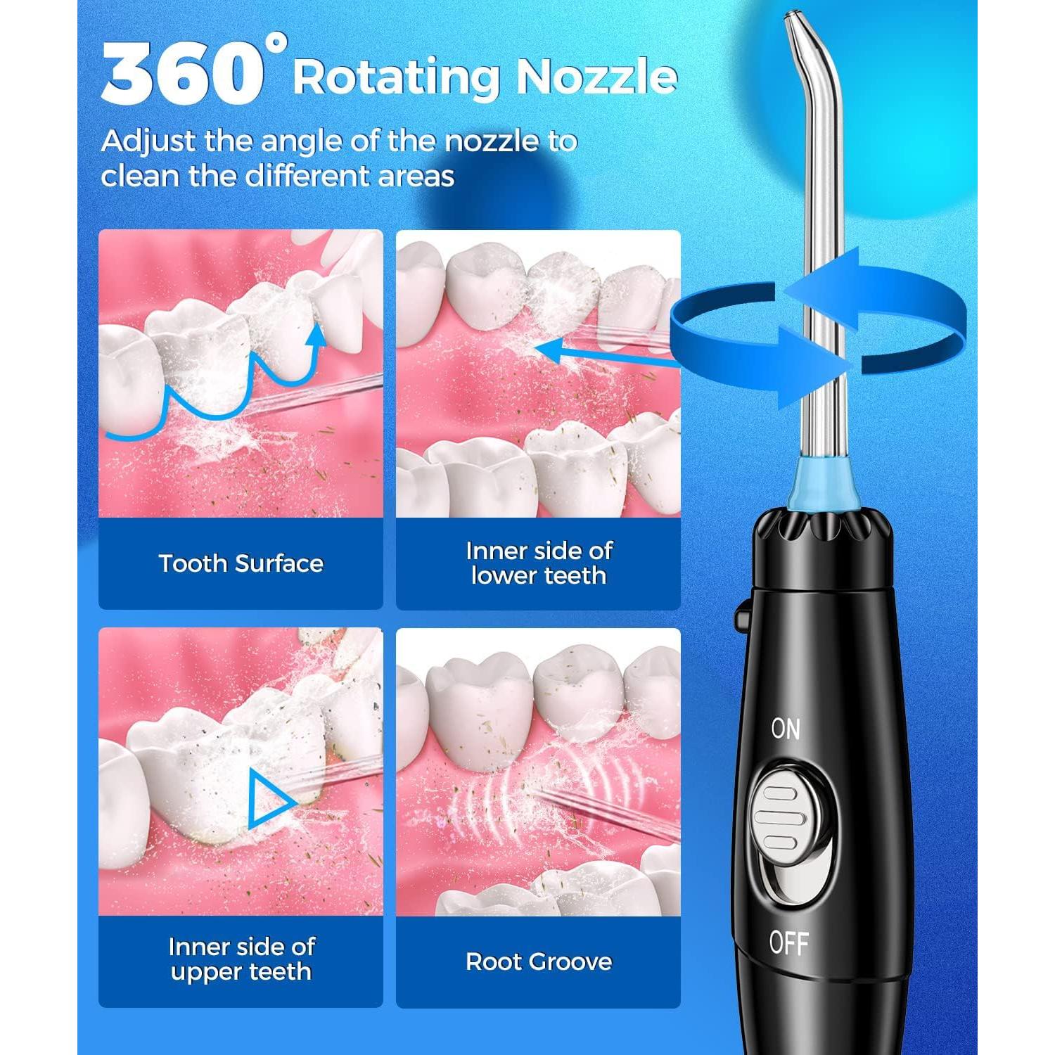 Cepillo de Dientes Eléctrico y Irrigador GLAMORORAL 600ML 10 Modos