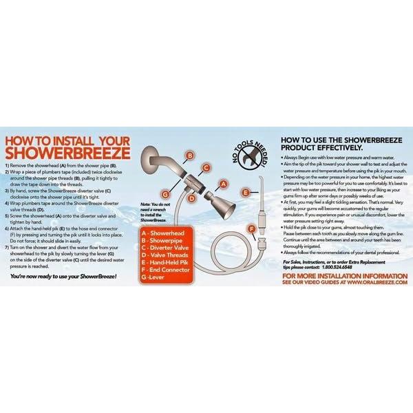 Irrigador Oral ShowerBreeze Oral Breeze | Sin Baterías, Agua Caliente