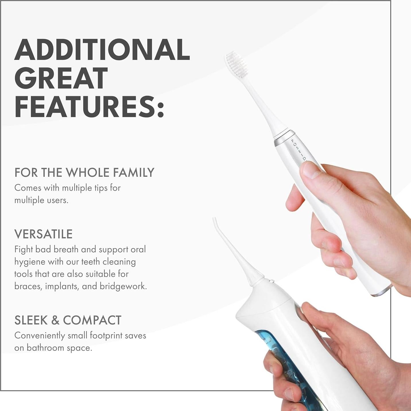 Combo Cepillo de Dientes Sónico e Irrigador Oral ToiletTree