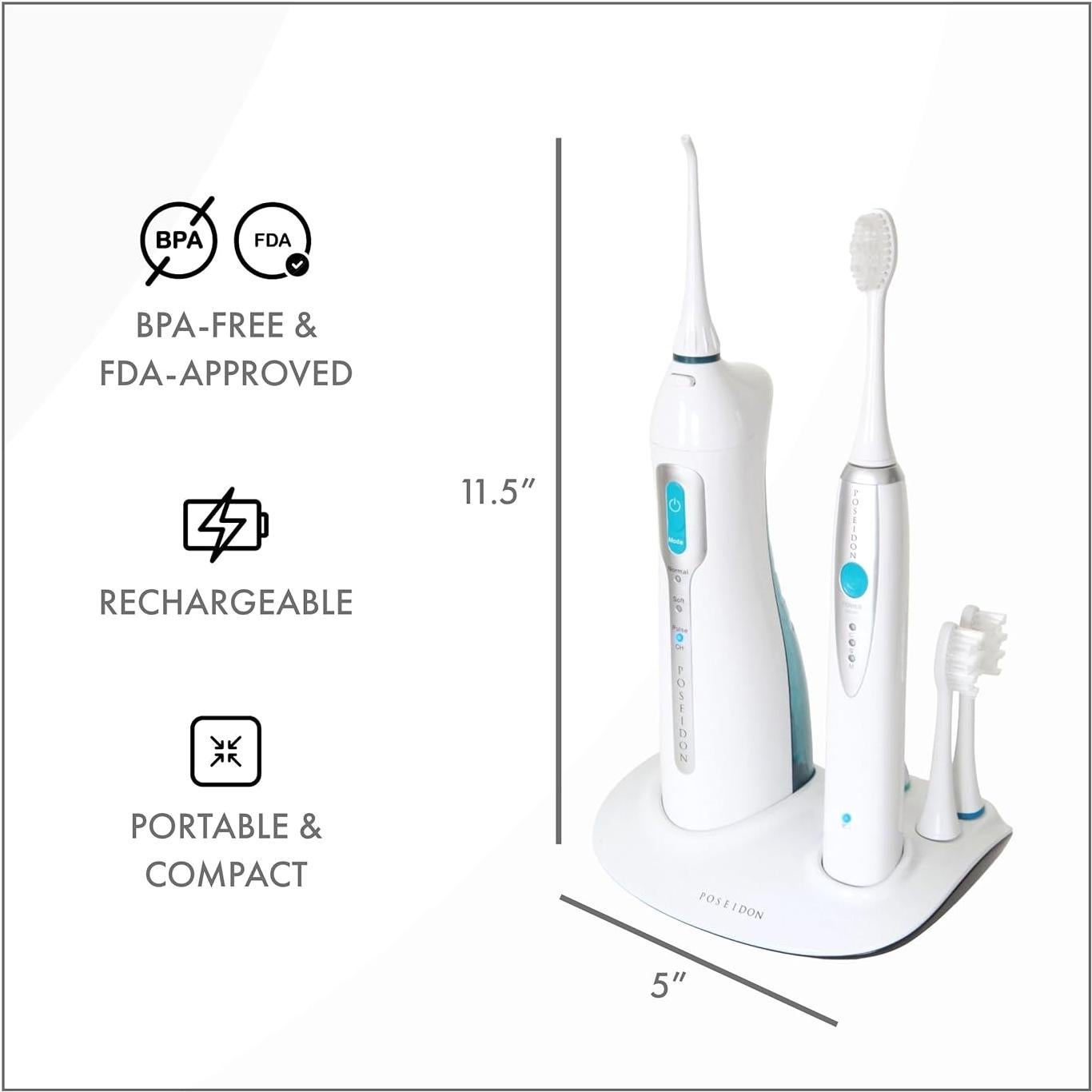 Combo Cepillo de Dientes Sónico e Irrigador Oral ToiletTree