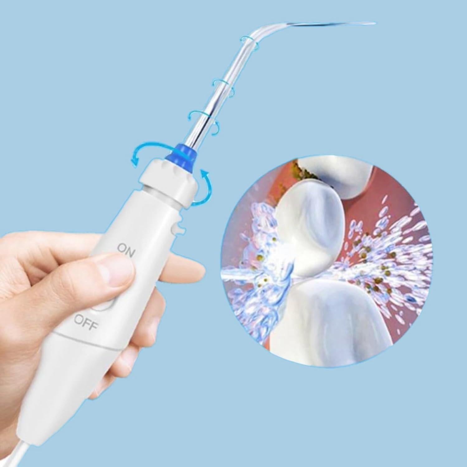 Manguera y Mango de Repuesto Waterpik WP-100 WP-300 Blanco