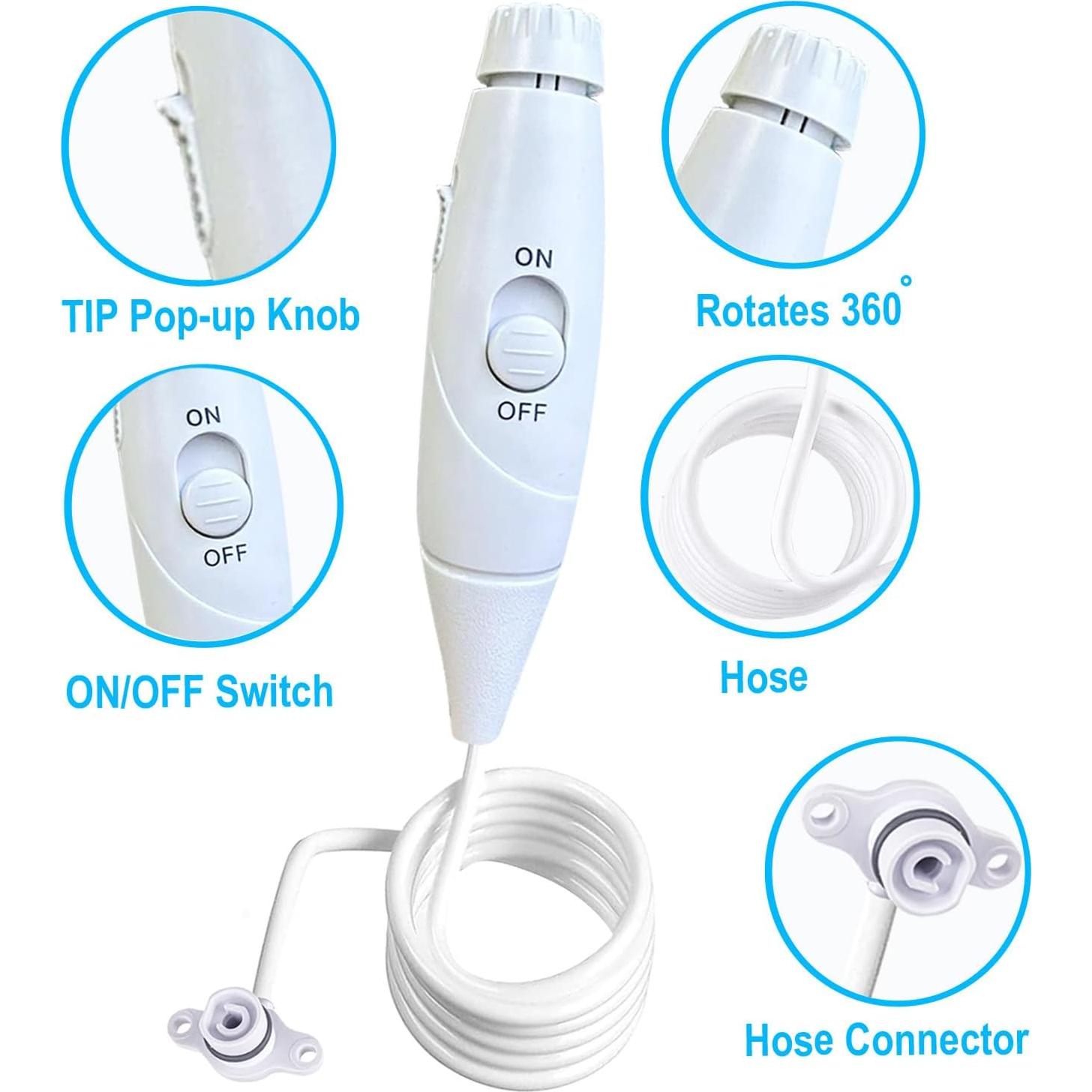 Mango y Manguera de Reemplazo Carepik para Waterpik WP-100/300/660