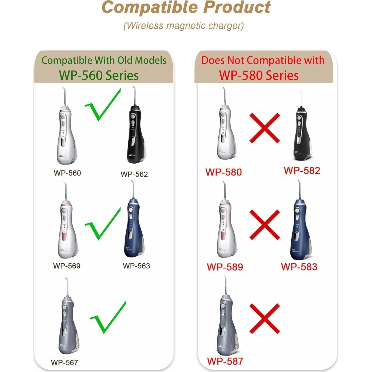 Cargador Magnético VHBW para Irrigador Dental Waterpik WP-560, 1.8m