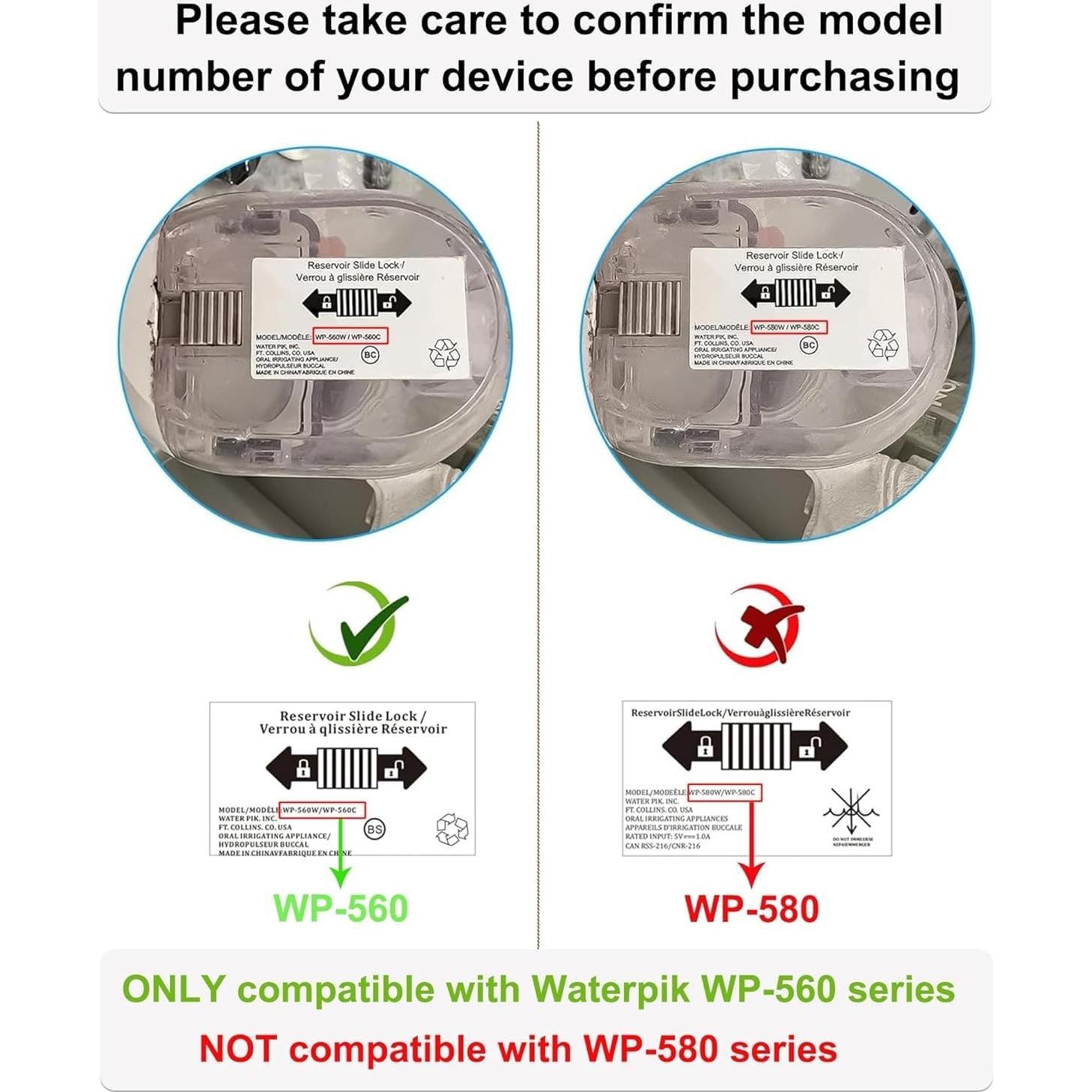 Cargador Magnético VHBW para Irrigador Dental Waterpik WP-560, 1.8m