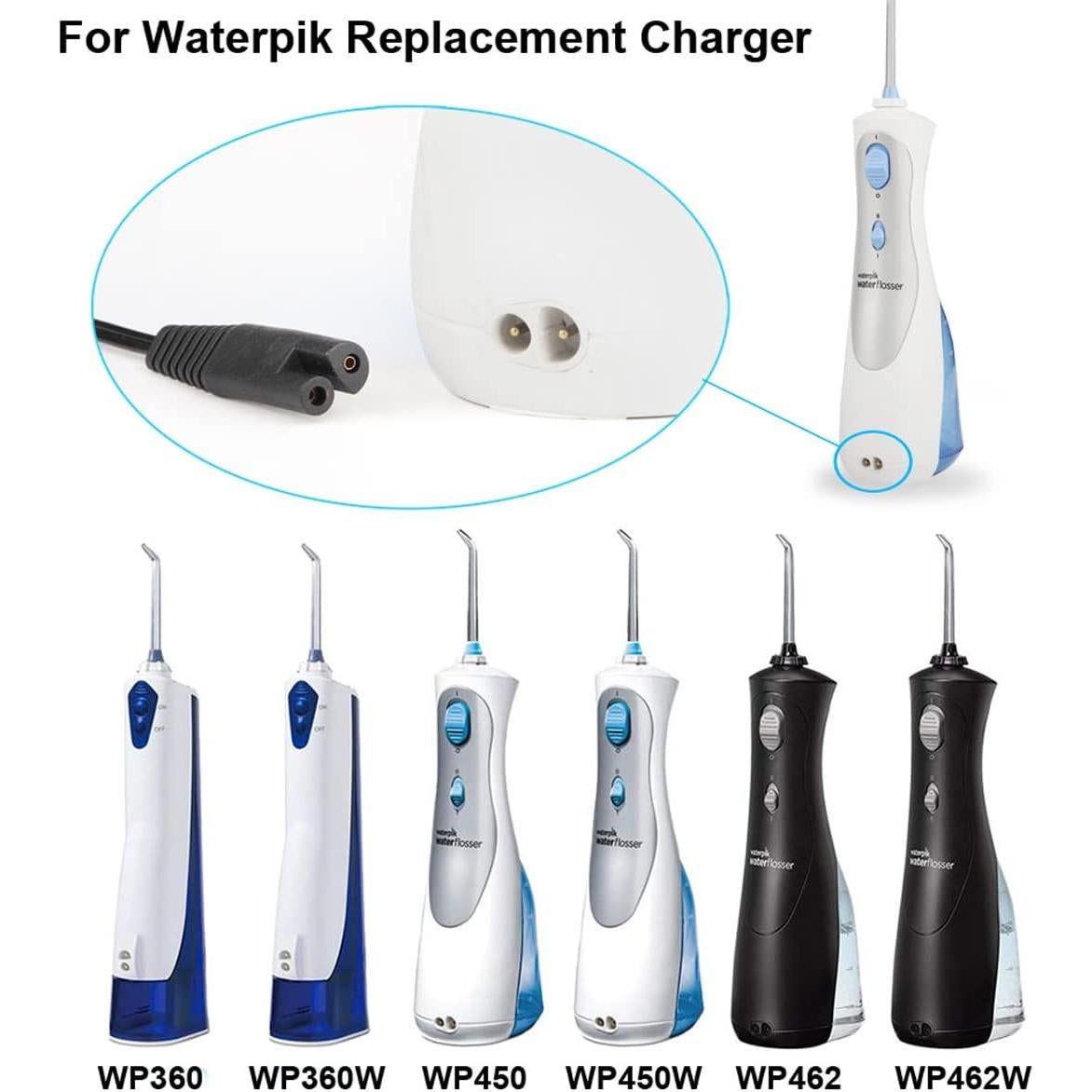 Cargador de hilo de agua inalámbrico Waterpik 3V CC - Reemplazo