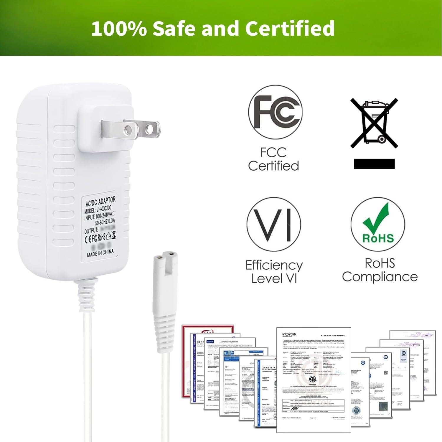 Cargador Adaptador Lonnky para Irrigador Dental Waterpik 1.5m