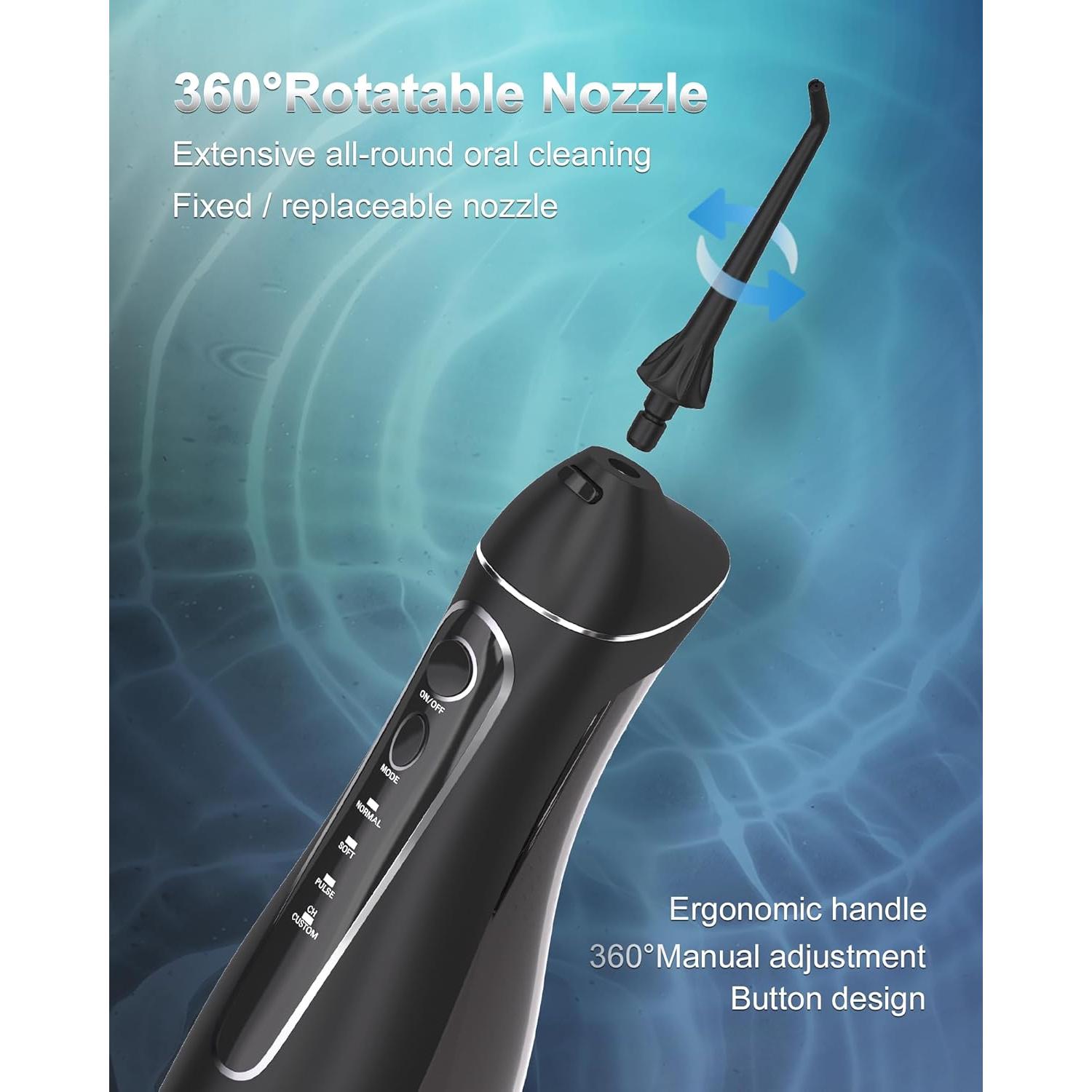 Irrigador Oral Nicwell F5025D Inalámbrico 300ml 4 Modos