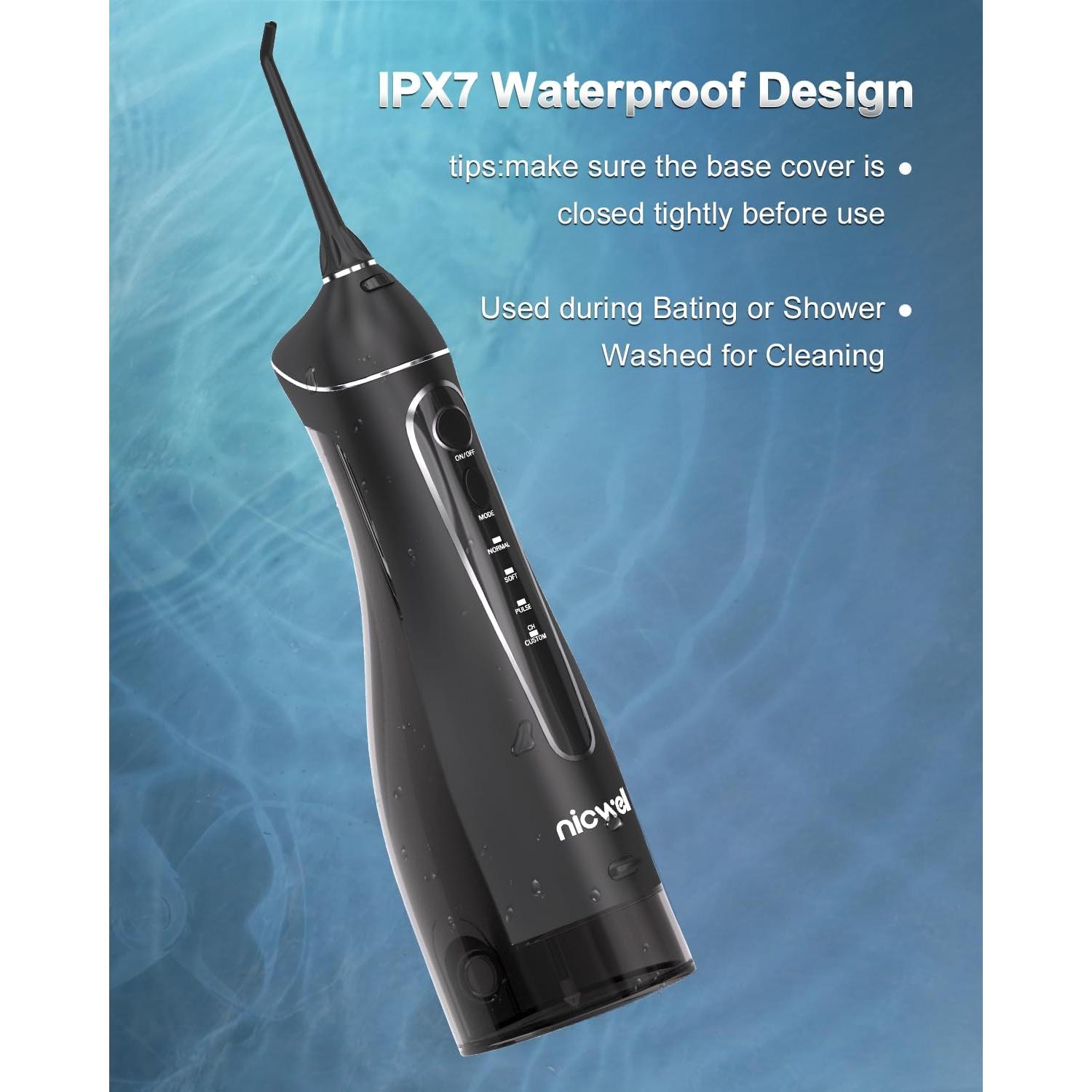 Irrigador Oral Nicwell F5025D Inalámbrico 300ml 4 Modos