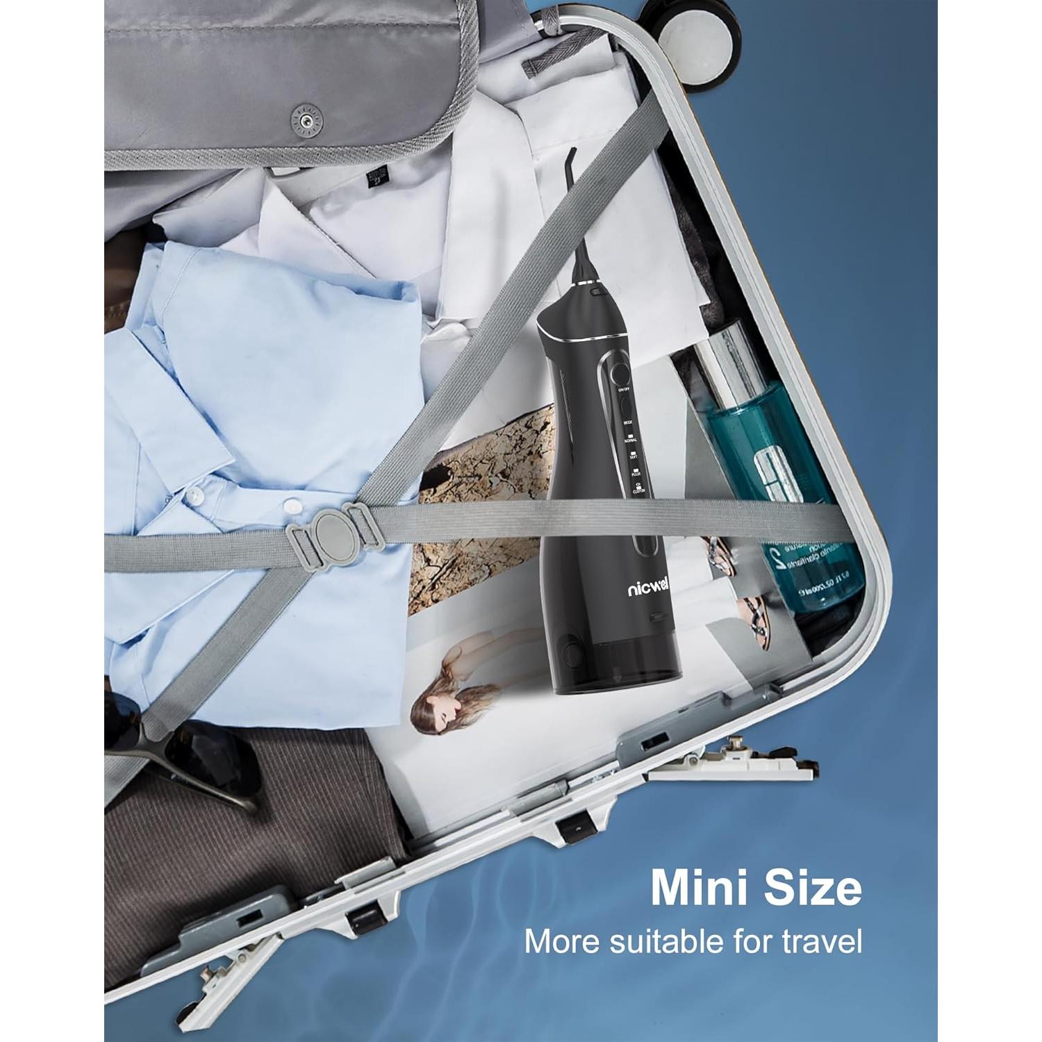 Irrigador Oral Nicwell F5025D Inalámbrico 300ml 4 Modos