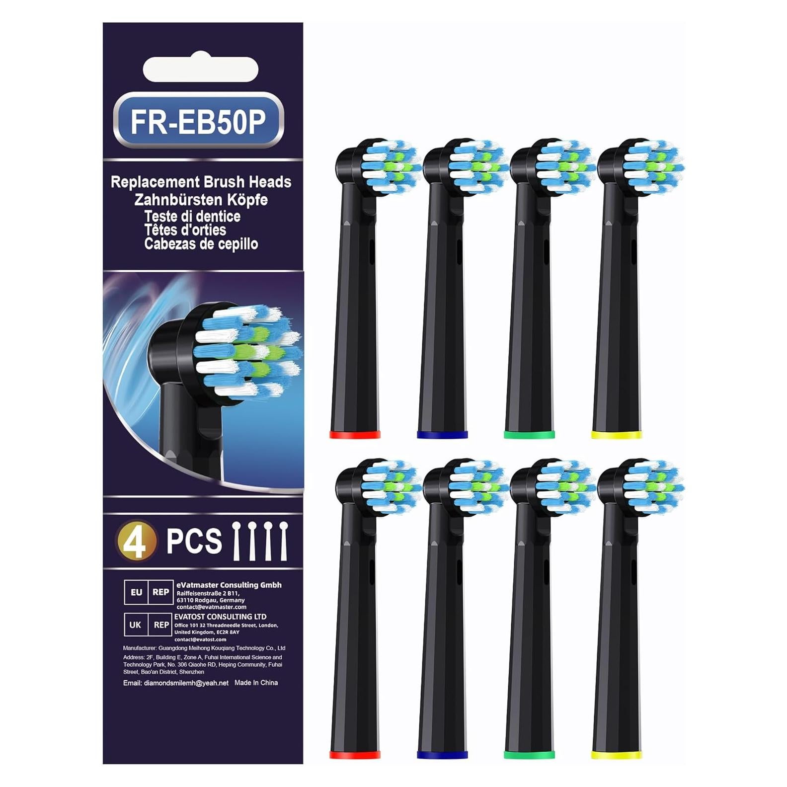 Cabezas de Repuesto Oral B MOFELE 8 Piezas Compatible Pro 1000